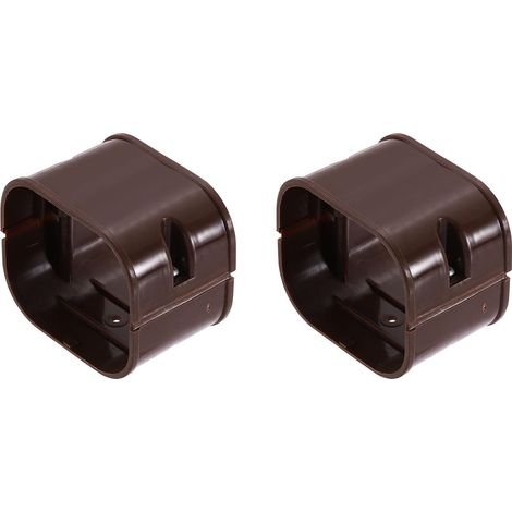 Set Mit 2 Dekorativen Pvc-kabelabdeckungen, 7,6 Cm, Zubehör Für Klimaanlage, Zentrale Wärmepumpe (kaffee)