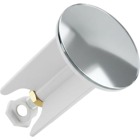 Universeller 40-mm-abflussstopfen Für Waschbecken Im Badezimmer, Höhenverstellbar, Einfach Zu Montieren, Aus Messing, Gummi, Kunststoff, Dichtung Und Poliertem Chrom, Für Waschbecken Und Bidets.