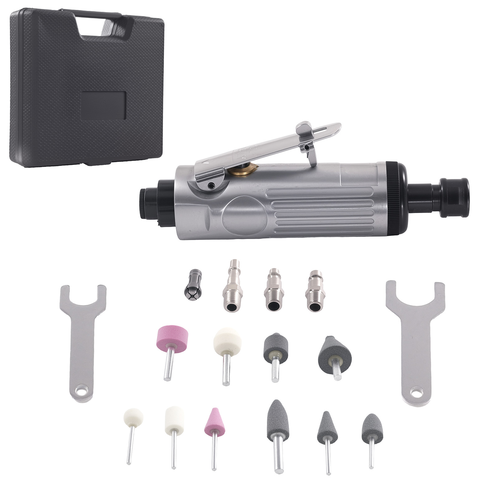 Druckluft Luftschleifer Kompakt 1/4" Stabschleifer 25000 U/min Komplett Set