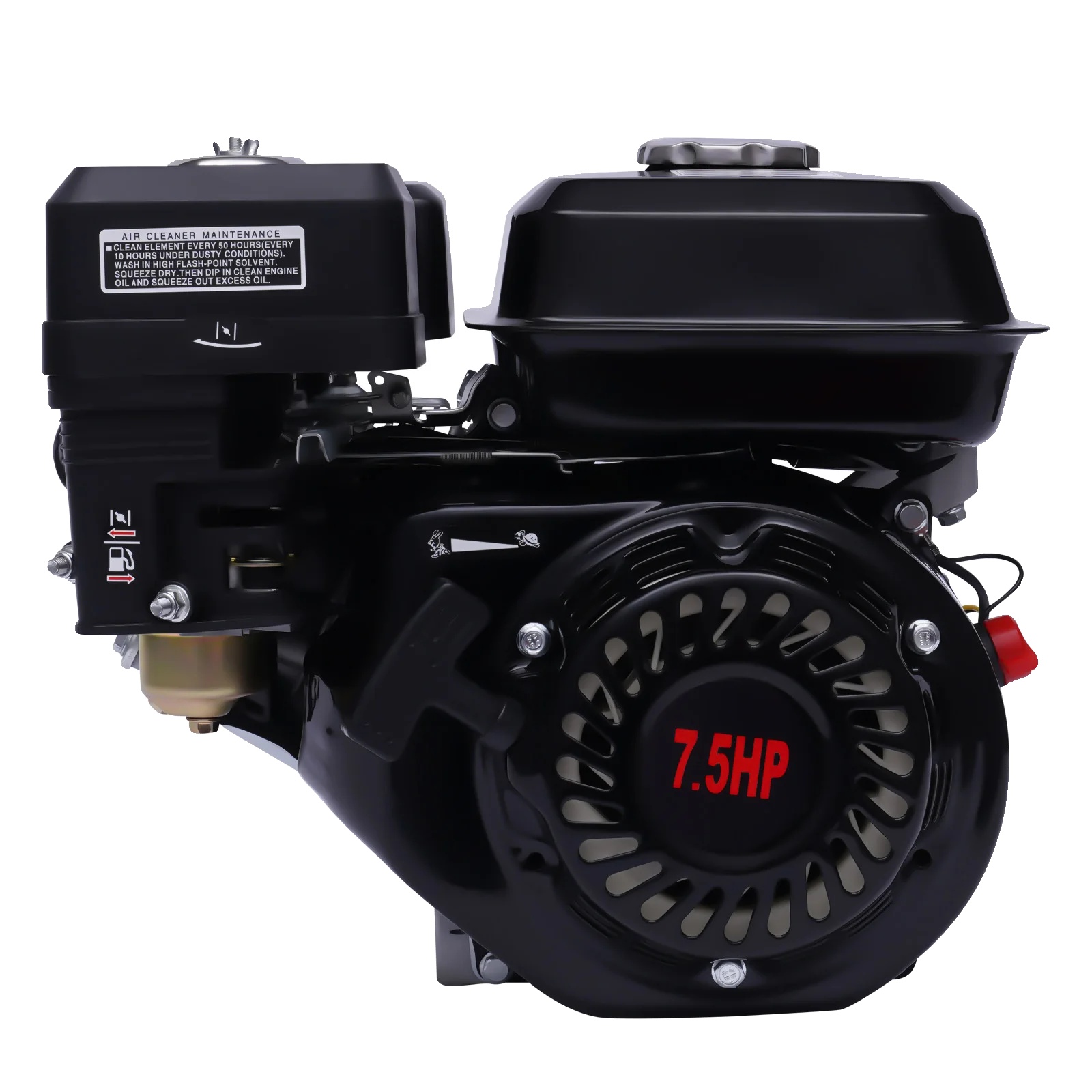 Benzinmotor, Luftkühlung, Leise, 4-takt, 212cc, 7,5 Ps Motor, 3600 U/min