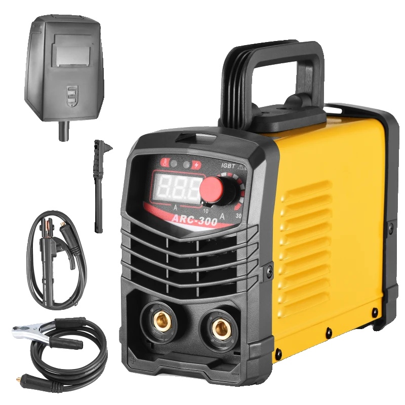 Elektrischer Lcd-schweißer Mit Elektrodenhalter, 300a Ausgang, Energieeffizient, 220v Eu-stecker Gelb, 220v Eu Stecker Gelb-a