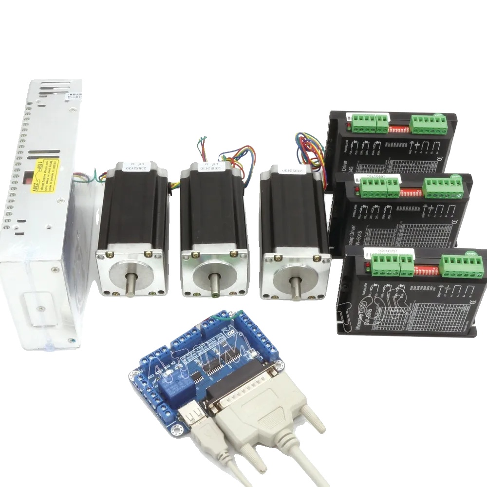 Cnc-kit, Hochdrehmoment-schrittmotor, Vielseitige Steuerplatine, 3-achsen Lpt Mach3 Kit