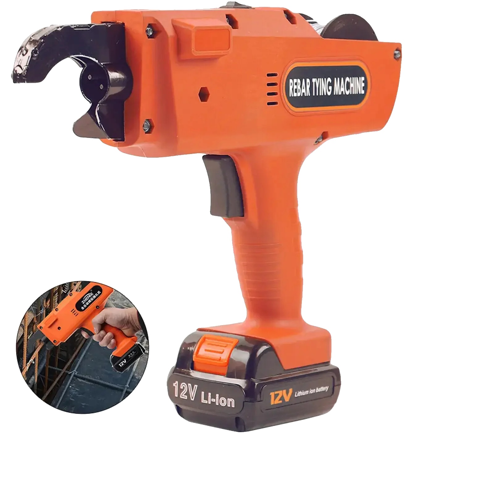Bindemaschine, 12v Motor, 13200mah Batterie, 110m Bindedraht, 0,8mm Drahtdurchmesser, 27,5 X 6,5 X 24 Cm