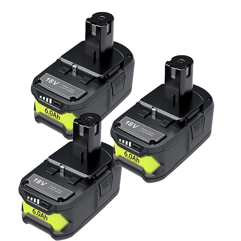 Ersatzbatterie, Li-ion, 18v, Kompatibel Mit Ryobi, 3pcs 6.0ah