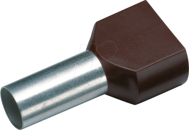 Cimco 187722 Zwillings-aderendhülse 1.5 Mm² Teilisoliert Schwarz 100 St.