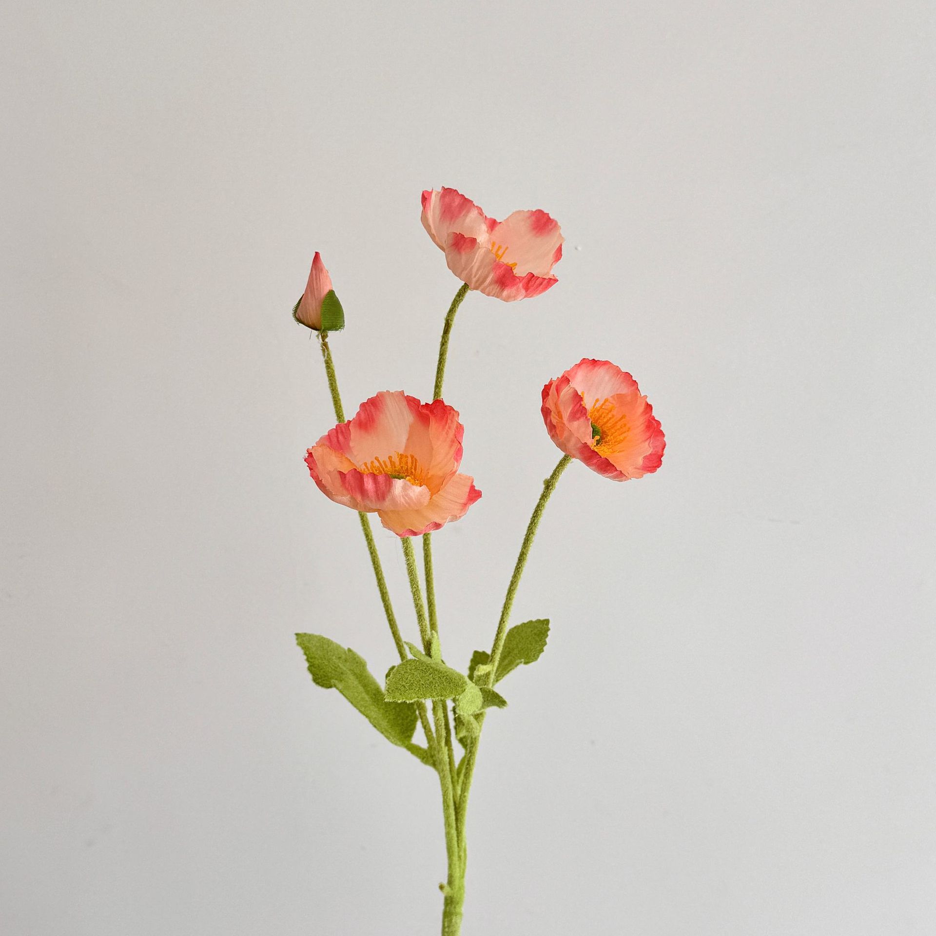 Hochwertige Künstliche Klatschmohnblumen – 10 Stiele Aus Realistischer Seide, Lachsfarben, Ideal Für Hochzeitsdekoration, Innenräume Und Festliche Veranstaltungen