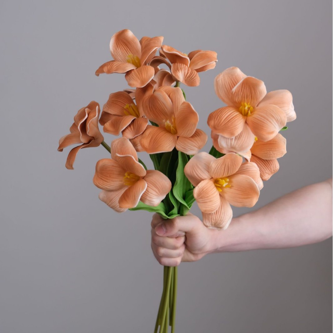 Hochwertige Künstliche Tulpen Aus Pu – 10 Zweige In Karamellfarbe Für Innendekoration, Hochzeiten, Blumenfotografie Und Wohnzimmergestaltung