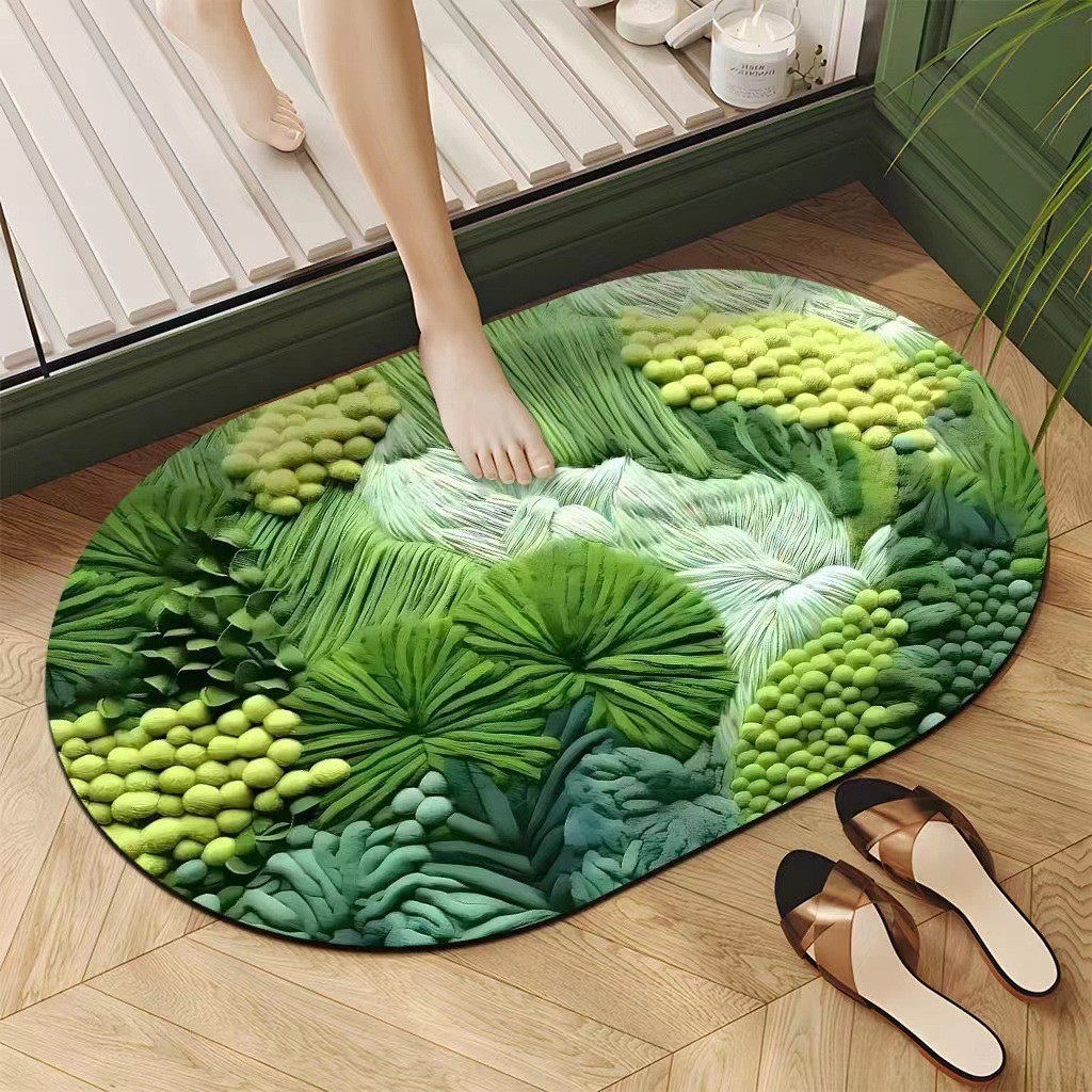 Diatomeenerde-badematte – Saugstark, Ultraschnelle Trocknung, Rutschfest Und Waschbar, Ideal Für Badezimmer, 60 X 90 Cm-lsw