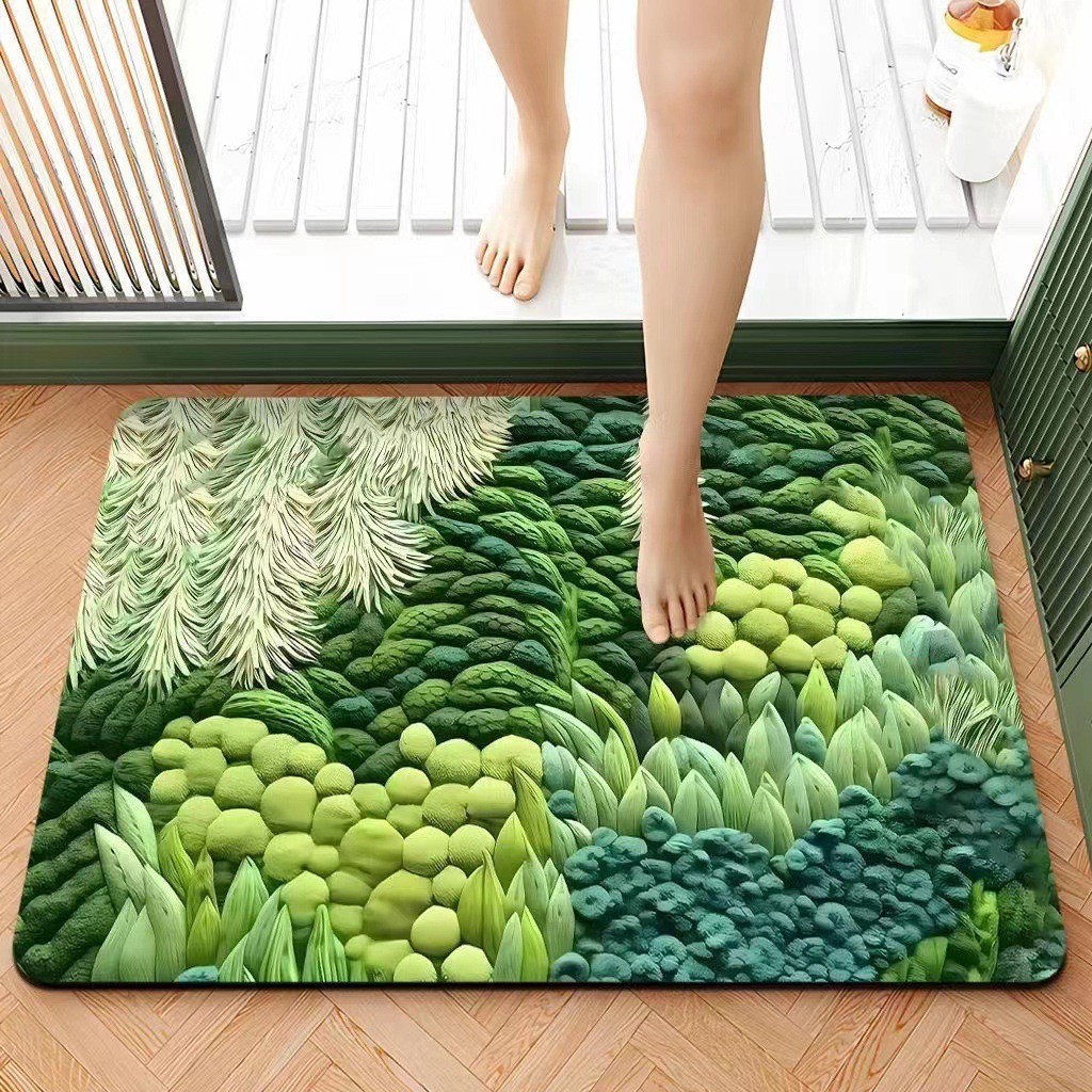 Diatomeenerde-badematte – Saugstark, Schnelltrocknend & Rutschfest, Waschbare Bodenmatte Für Badezimmer (50 X 80 Cm)-lsw