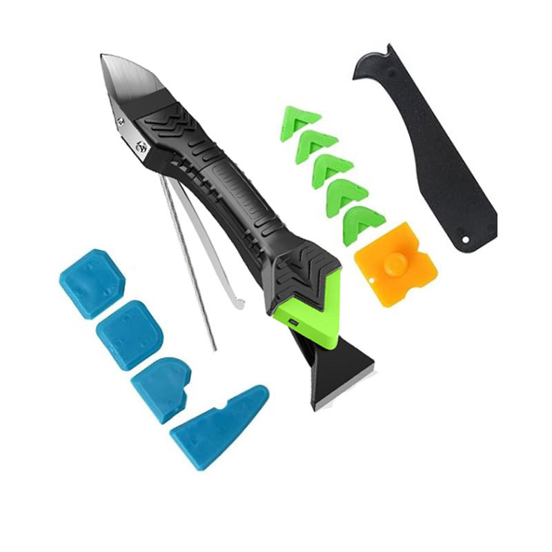 6-in-1 Silikon-fugenwerkzeug-set Mit Fugenkratzer, Glätter Und Finishspachtel – Multifunktionales Set Für Bad Und Küche (hellblau + Gelb)-lsw