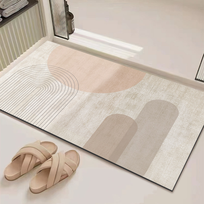 Schnell Absorbierender, Rutschfester Badteppich Aus Kieselgur, Schmutz- Und Verschleißfest – 50 X 80 Cm (heller Farbton)-lsw