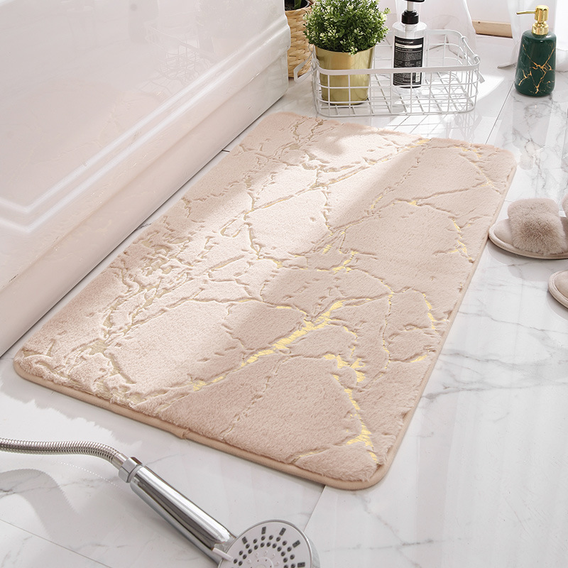 Rutschfester, Saugfähiger Badteppich Mit Goldenem Hasenmotiv – 40 X 60 Cm – Farbe Kamel – Ideal Für Badezimmer, Dusche Und Wc-lsw
