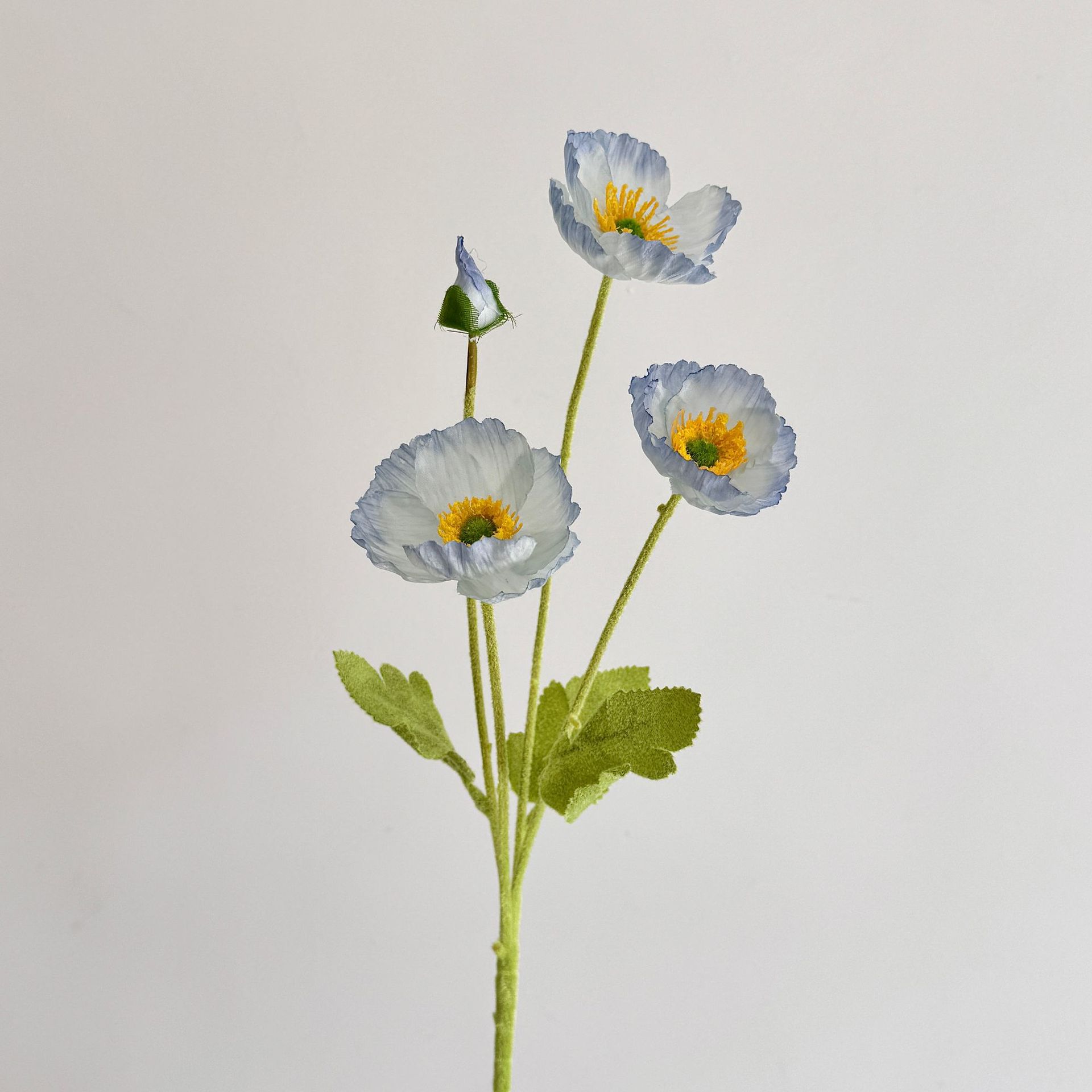 Hochwertige Realistische Seiden-mohnblumen – Kristallblaue Eisglanz-blüten Für Hochzeitsdekoration, Innenraum Und Events – 10er-pack
