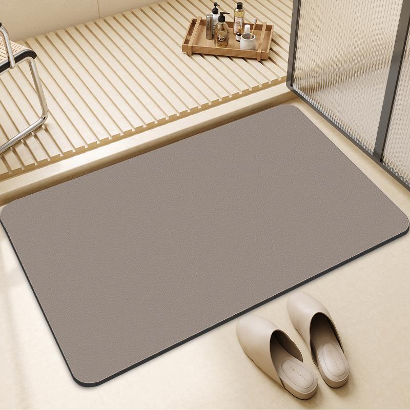 Rutschfester Badematten Aus Kieselgur – Saugfähig, Schnelltrocknend, Minimalistisches Design Für Badezimmer- Oder Toiletten-eingang – 50 X 80 Cm (braun)-lsw