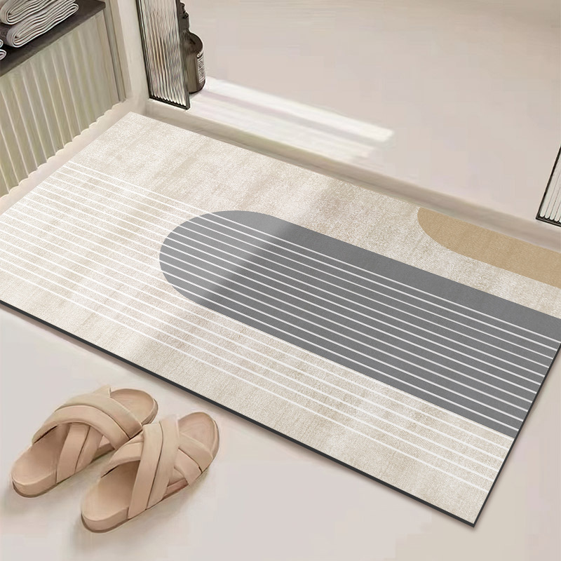 Ultra-absorbierender Und Schnell Trocknender Badteppich Aus Kieselgur – Rutschfest, Flecken- Und Verschleißresistent – 50 X 80 Cm-lsw