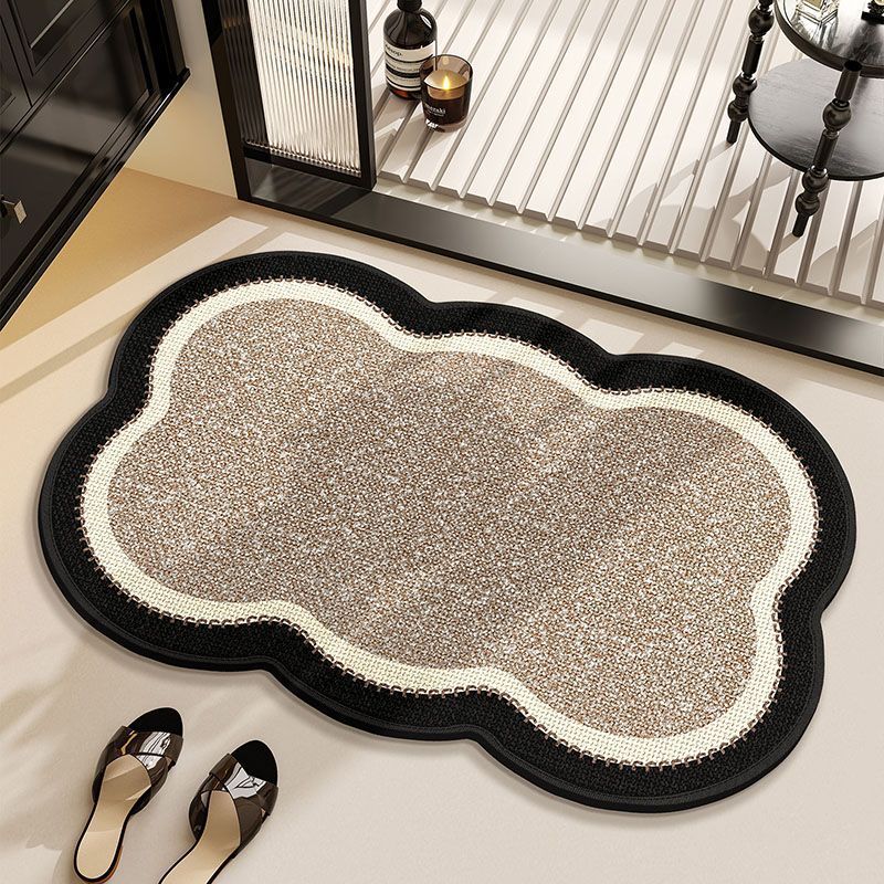 Bodenmatte Für Bad Und Eingang – 50 X 80 Cm, Aus Natürlichem Leinen Und Kieselgur, Minimalistisches Design, Ultraschnelle Trocknung, Rutschfest Und Hochabsorbierend (überlappendes Blumenmuster)-lsw
