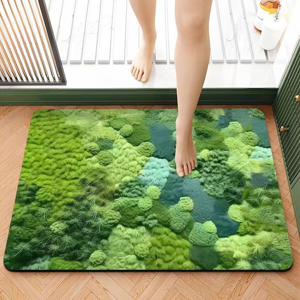 Diatomeenerde-badematte – Saugstark & Schnelltrocknend, Rutschfest, Waschbar, 60 X 90 Cm Für Badezimmer-lsw