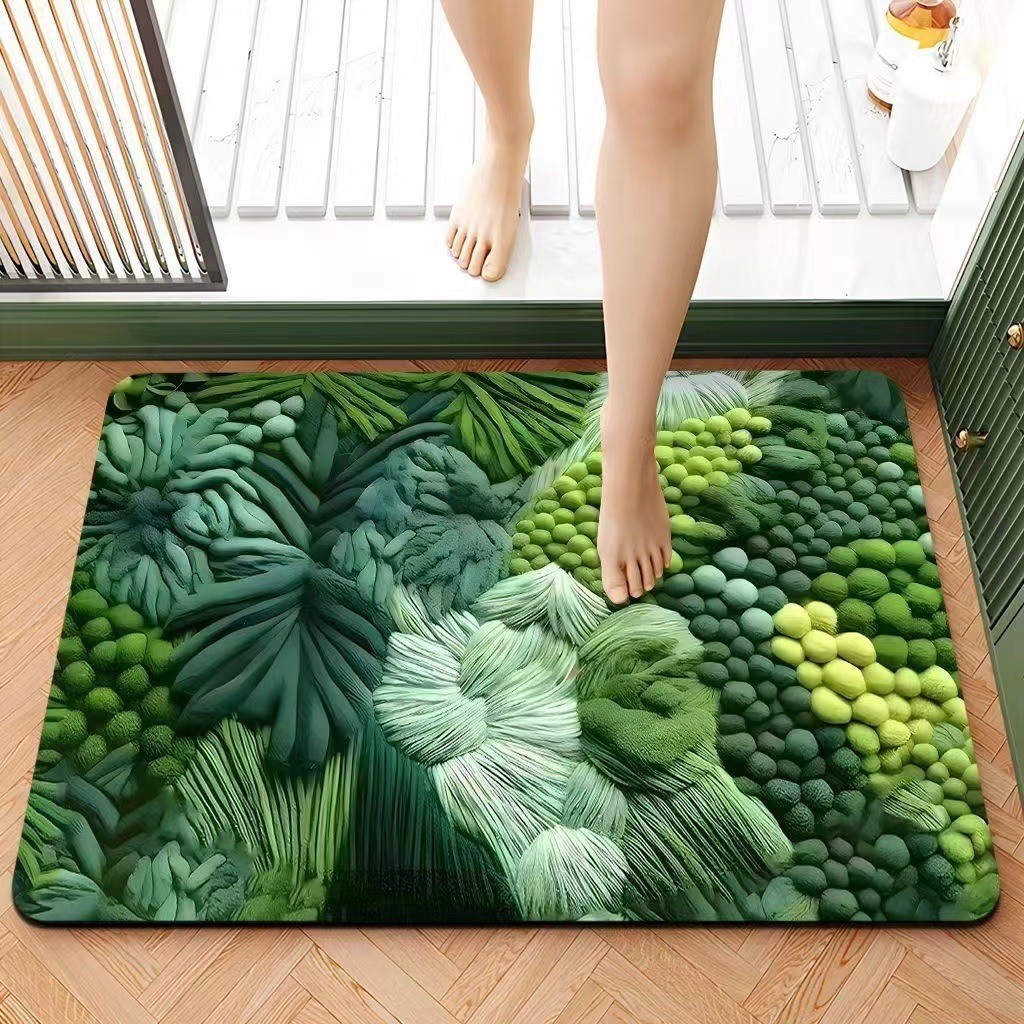 Diatomeen-badematte – Ultra-schnelle Absorption Und Schnelles Trocknen, Rutschfest, Maschinenwaschbar, 60 X 90 Cm Für Badezimmer-lsw