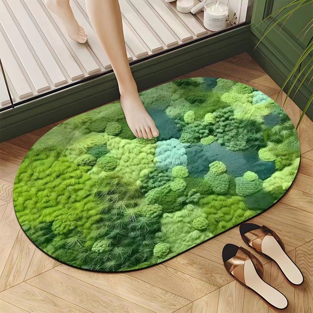 Diatomeenerde-badematte – Saugstark, Schnelltrocknend, Rutschfest Und Maschinenwaschbar – Bodenmatte Für Badezimmer, Küche Oder Eingang – 50 X 80 Cm-lsw