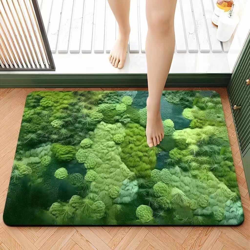 Diatomit-badematte 50 X 80 Cm – Ultra-schnell Absorbierend, Rutschfest Und Waschbar, Ideal Für Badezimmer, Dusche Und Wc-lsw