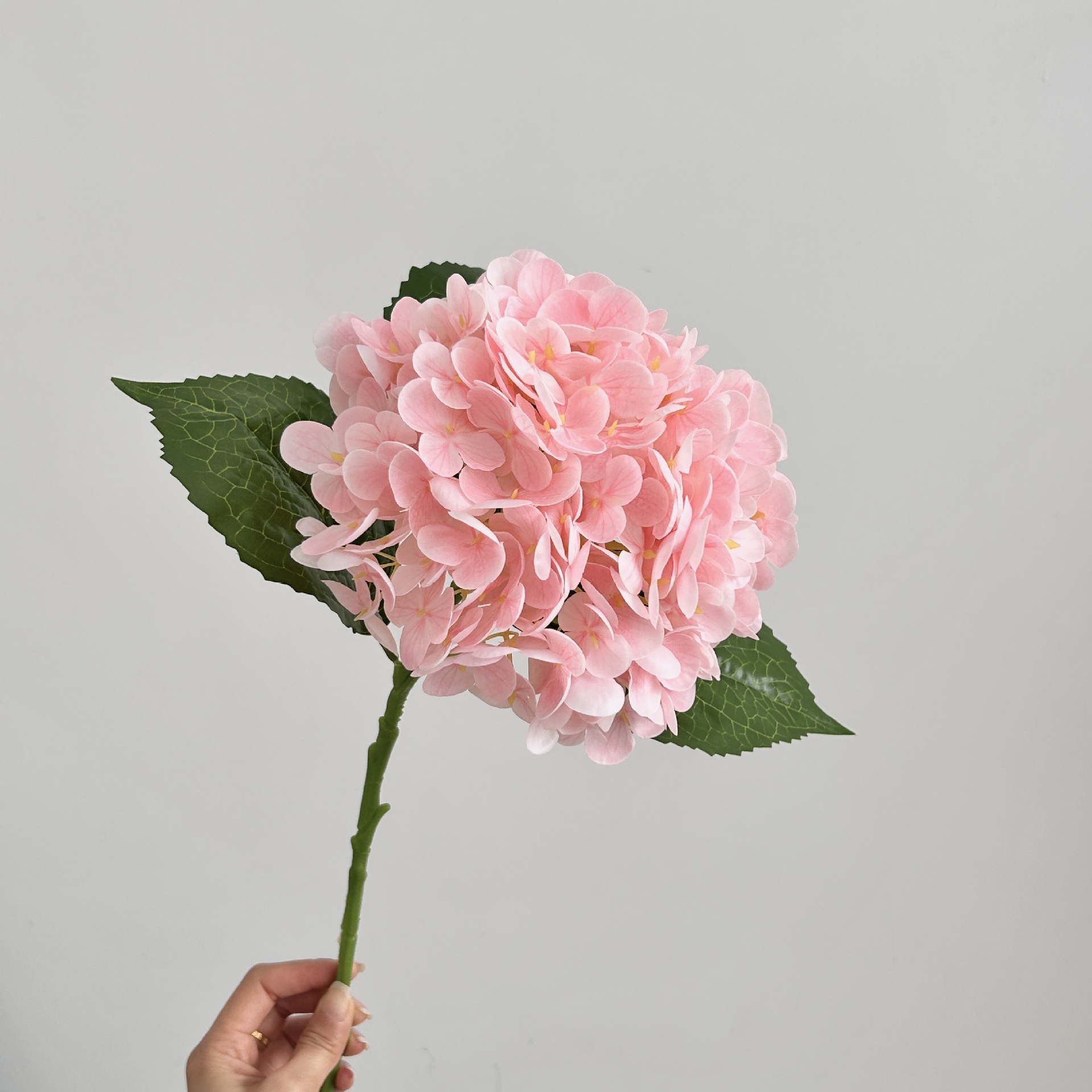 3 Künstliche 3d-hortensiensträuße Aus Stoff – Elegante Blumendekoration Für Hotels, Hochzeiten Und Veranstaltungen – Blassrosa, 3er-set