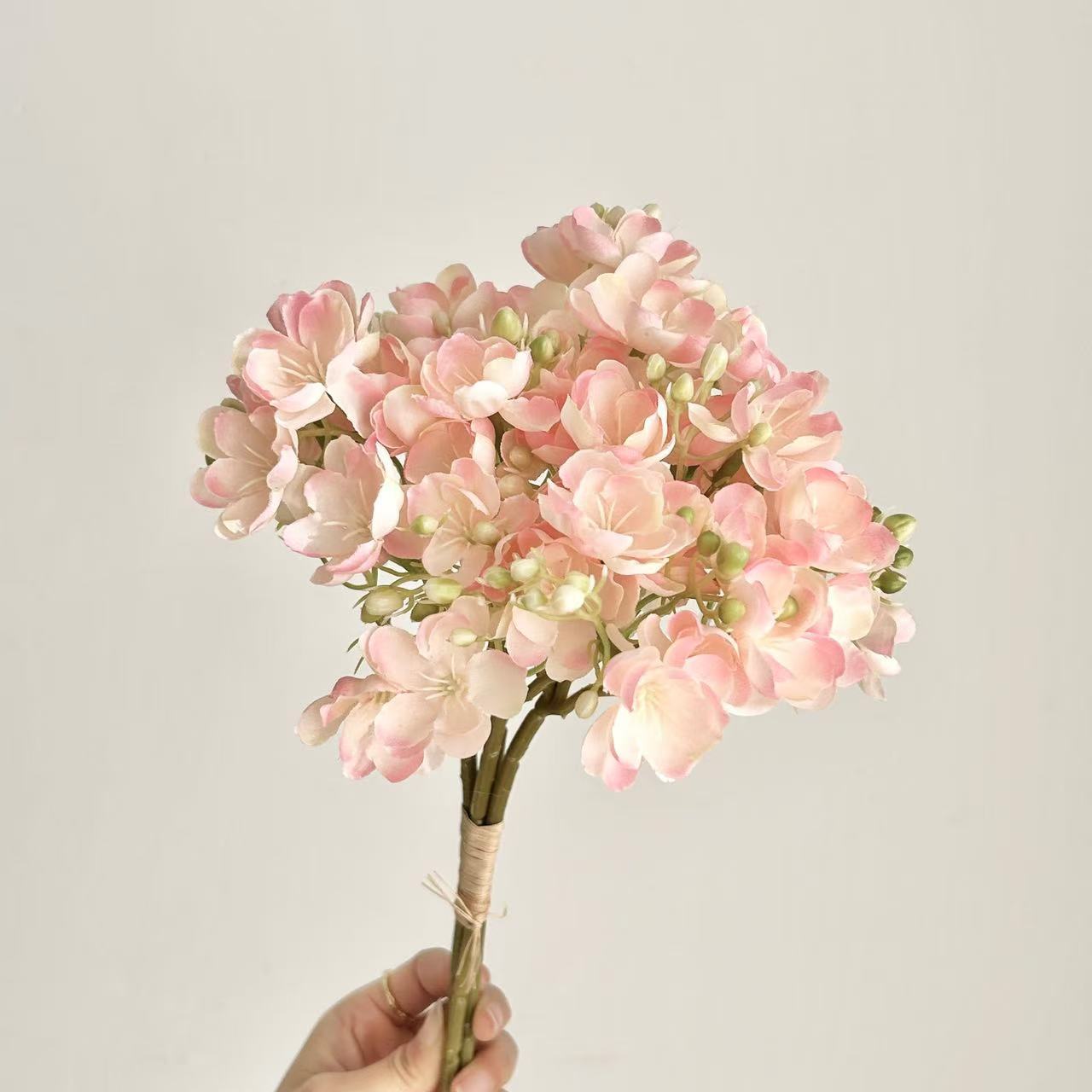 Künstlicher Jasminblumenstrauß – 4 Zweige, Blassrosa, Ideal Für Innendekoration, Fotoshootings Und Brautstrauß – Hochwertige, Realistische Blume