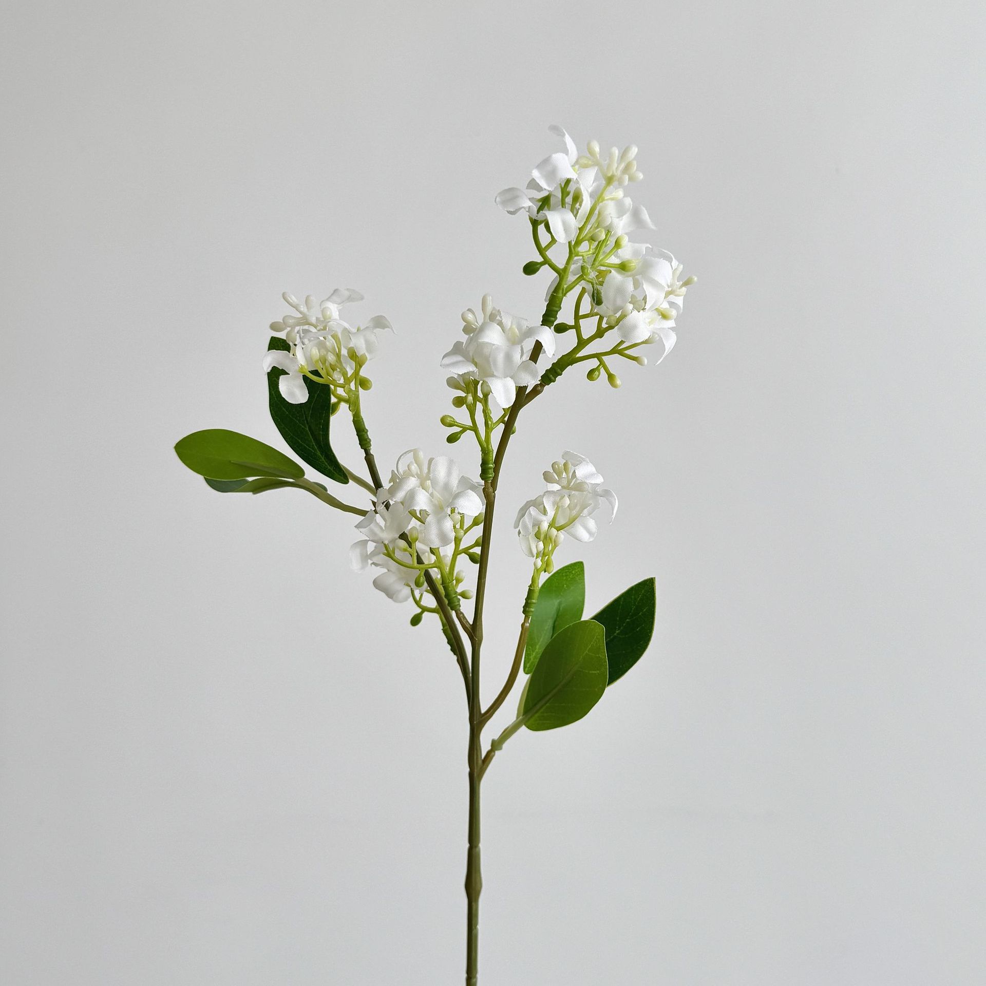Drei Hochwertige Künstliche Lorbeerzweige Mit Weißen Blüten – Elegante Dekoration Für Hochzeiten, Innenräume, Veranstaltungen Und Florale Gestaltung