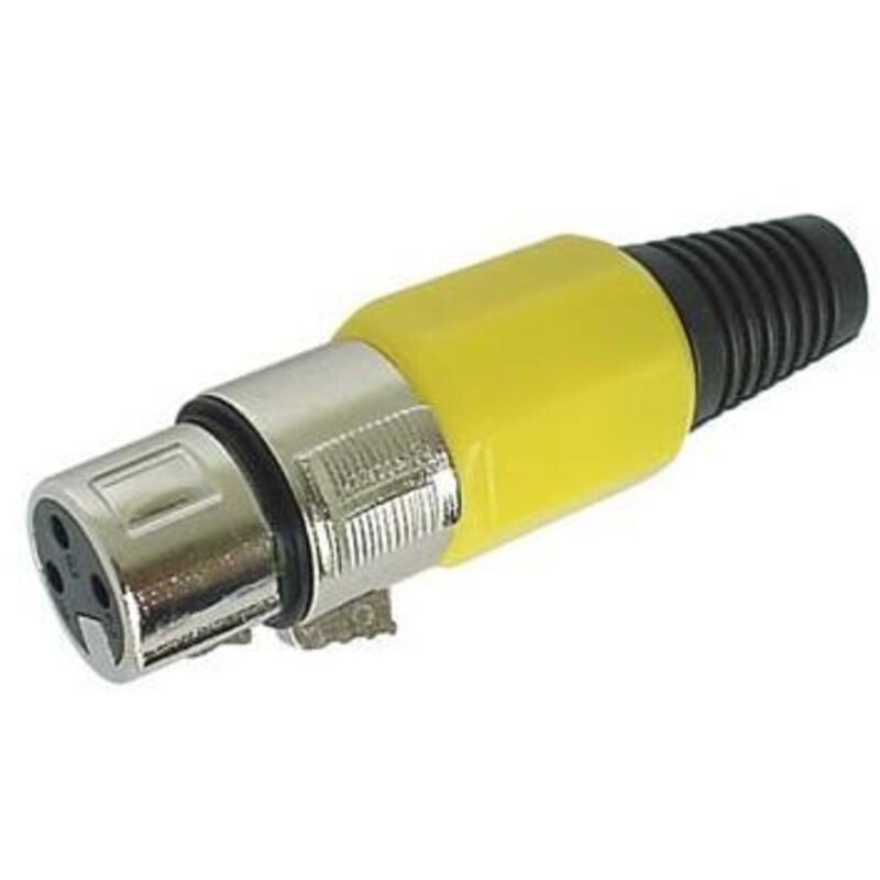 Vernickelte Xlr-buchse, 3-polig – Gelb Ca100y Ri967