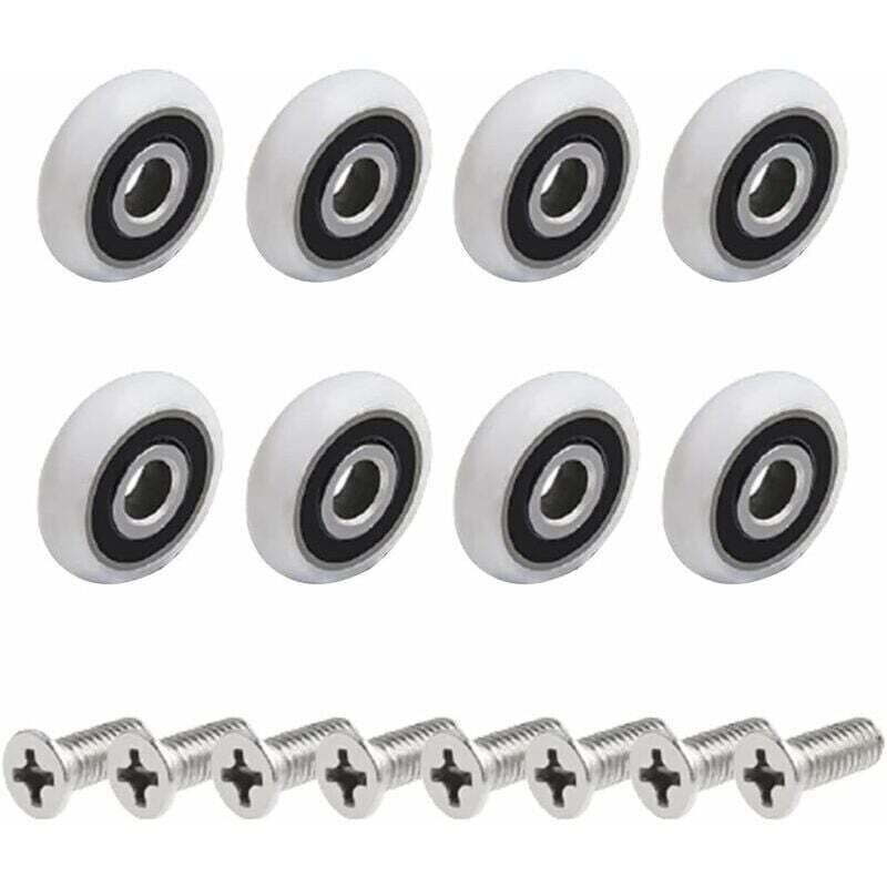 8 Duschkabinenrollen (19 Mm M5 Schraube) - 8 Duschkabinenrollen (19 Mm M5 Schraube)