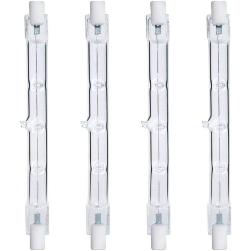 300-w-halogenlampen R7s Linearer Halogen-fluter 2700k Sicherheitslampe 118 Mm Länge, Dimmbar – 4er-pack