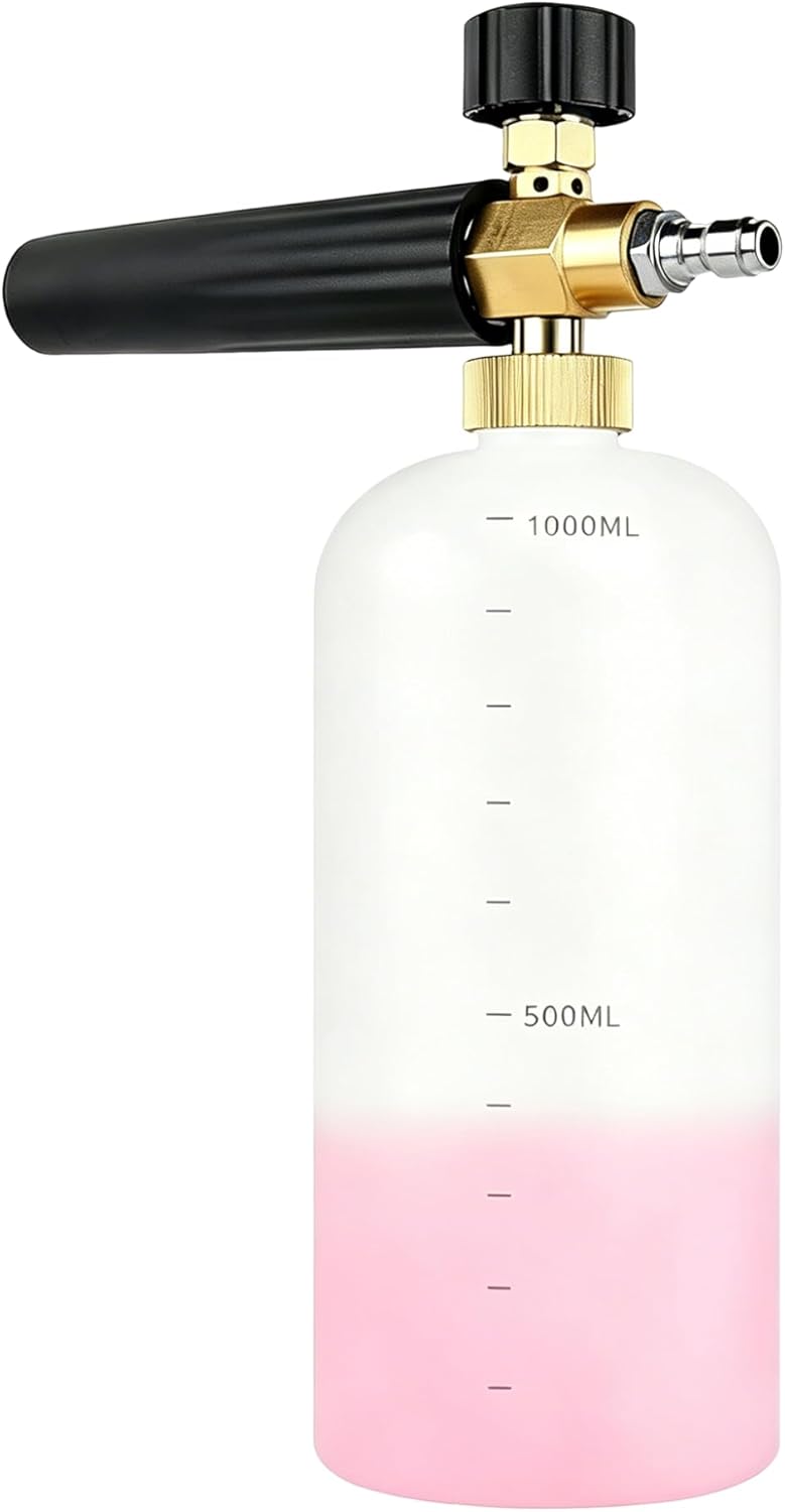 1-liter-schaumkanone – Messing Und Kunststoff – Verstellbare Düse – 1/4"-schnellanschluss – Autowäsche