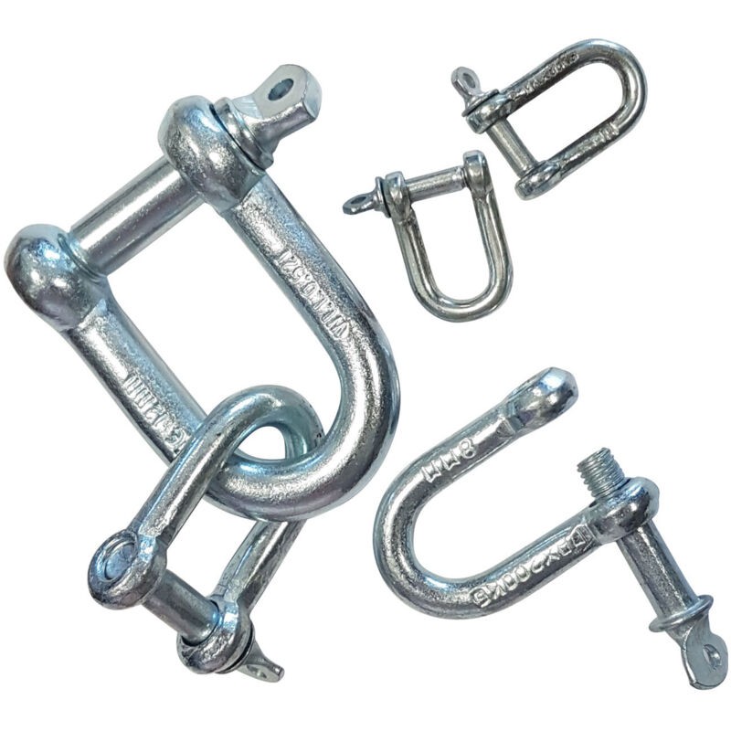Gerade, Verzinkte Stahlschäkel – Detail: 6 Mm