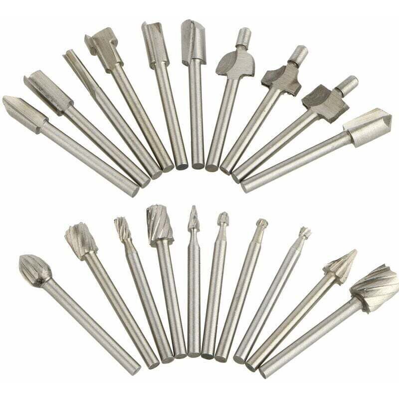 Ahlsen – Packung Mit 20 Hartmetall-fräsern – Für Präzises Gravieren In Holz, Kunststoff Und Acryl – 3,17 Mm Schaft