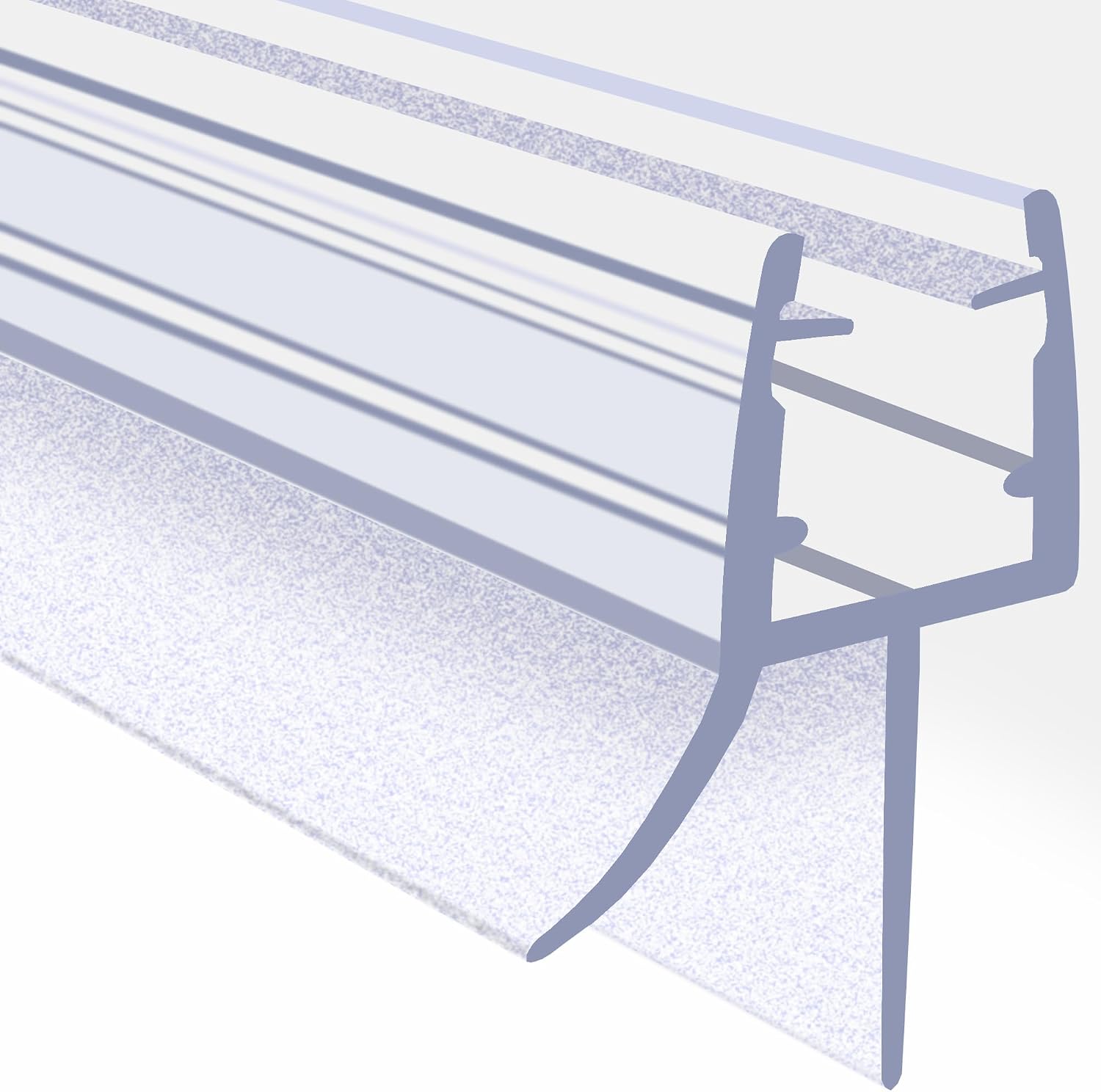 90 Cm Duschtür-bodendichtung – Für 5–8 Mm Glas – Flexibles, Wasserdichtes Und Schimmelresistentes Pvc – Klebstofffreie Montage