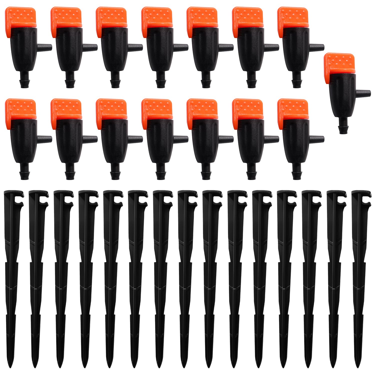Tropfbewässerungs-emitter – 15 Stück – Kunststoff – Einstellbare Durchflussrate – Garten Und Gewächshaus – Für 4/7 Mm Schläuche