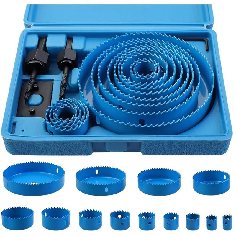 17-teiliges Lochsägen-set Aus Bimetall-kohlenstoffstahl (19-127 Mm)