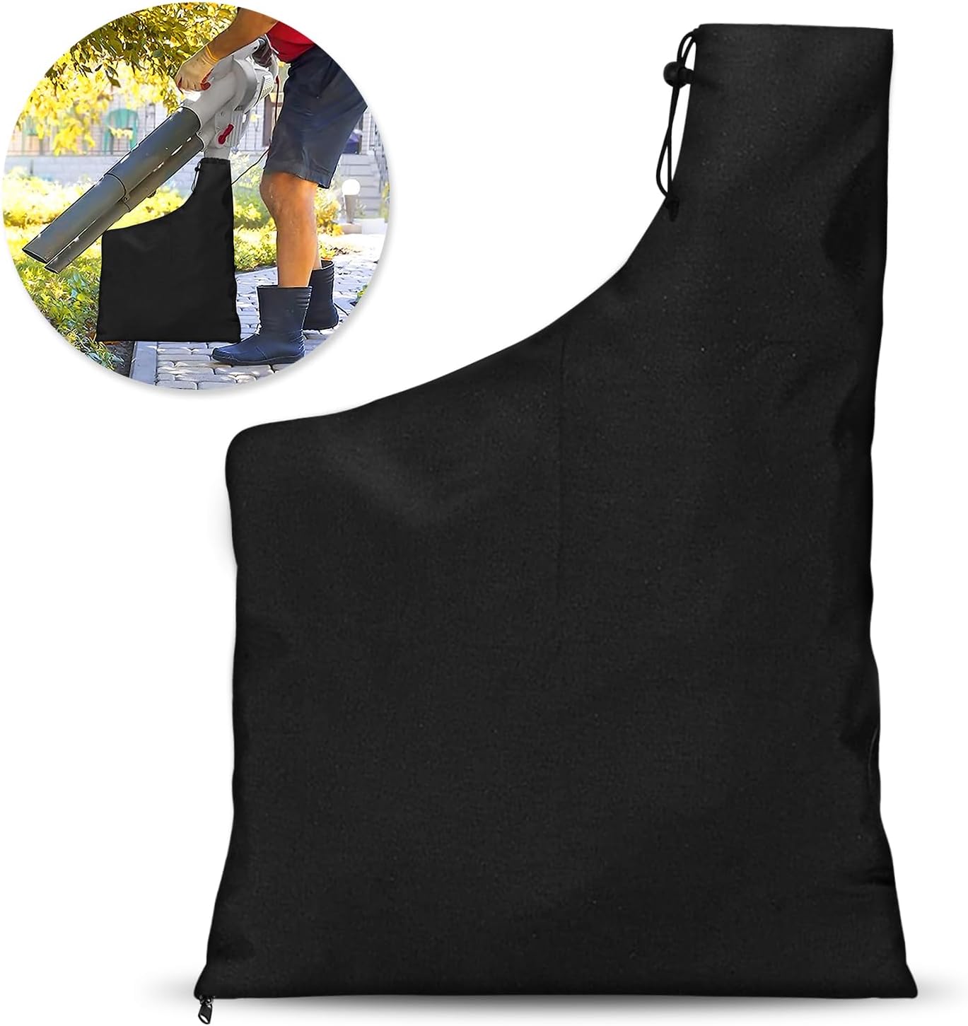 Laubsäcke Für Laubbläser – 1 Stück – Oxford-gewebe – Reißverschluss – Garten/rasen – 60 X 44 Cm, Schwarz