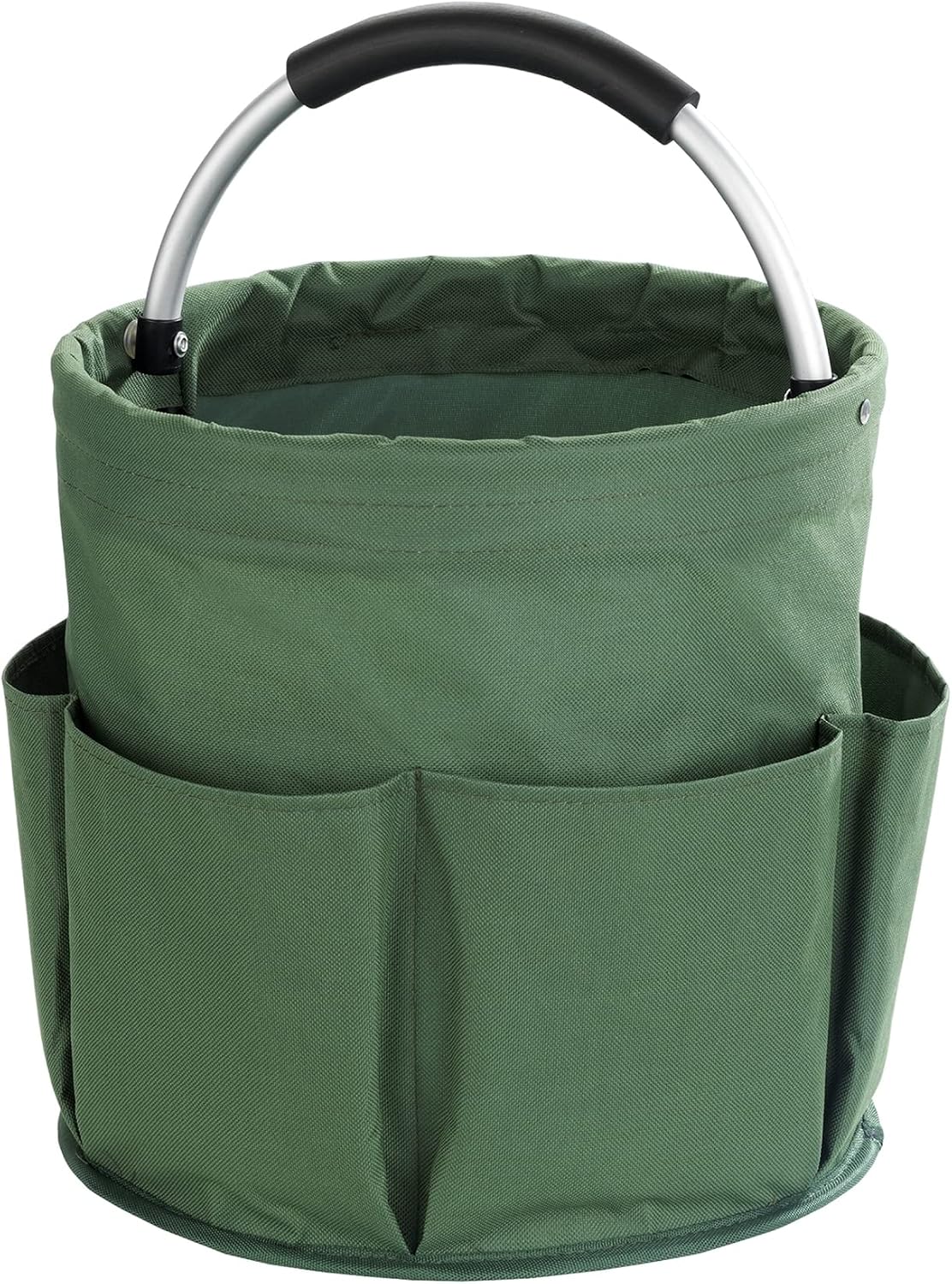 Jeiibrzui Universal-reinigungskorb, Grün – 16 Liter Hauptfach Mit 6 Taschen – Faltbar Und Wasserdicht – Für Garten Und Haushalt – Ø 28 X 26,5 Cm