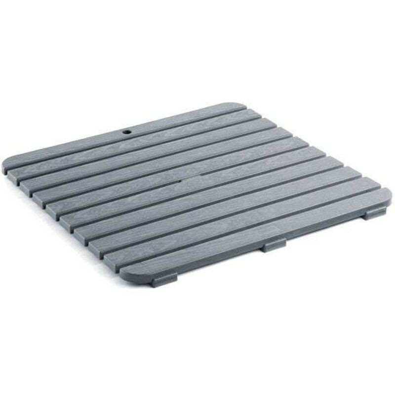 Steppy Anti-rutsch-badematte 55 X 55 Cm – Zinkgrau – Polypropylen-oberfläche – Leicht Zu Reinigen – Ta-tay