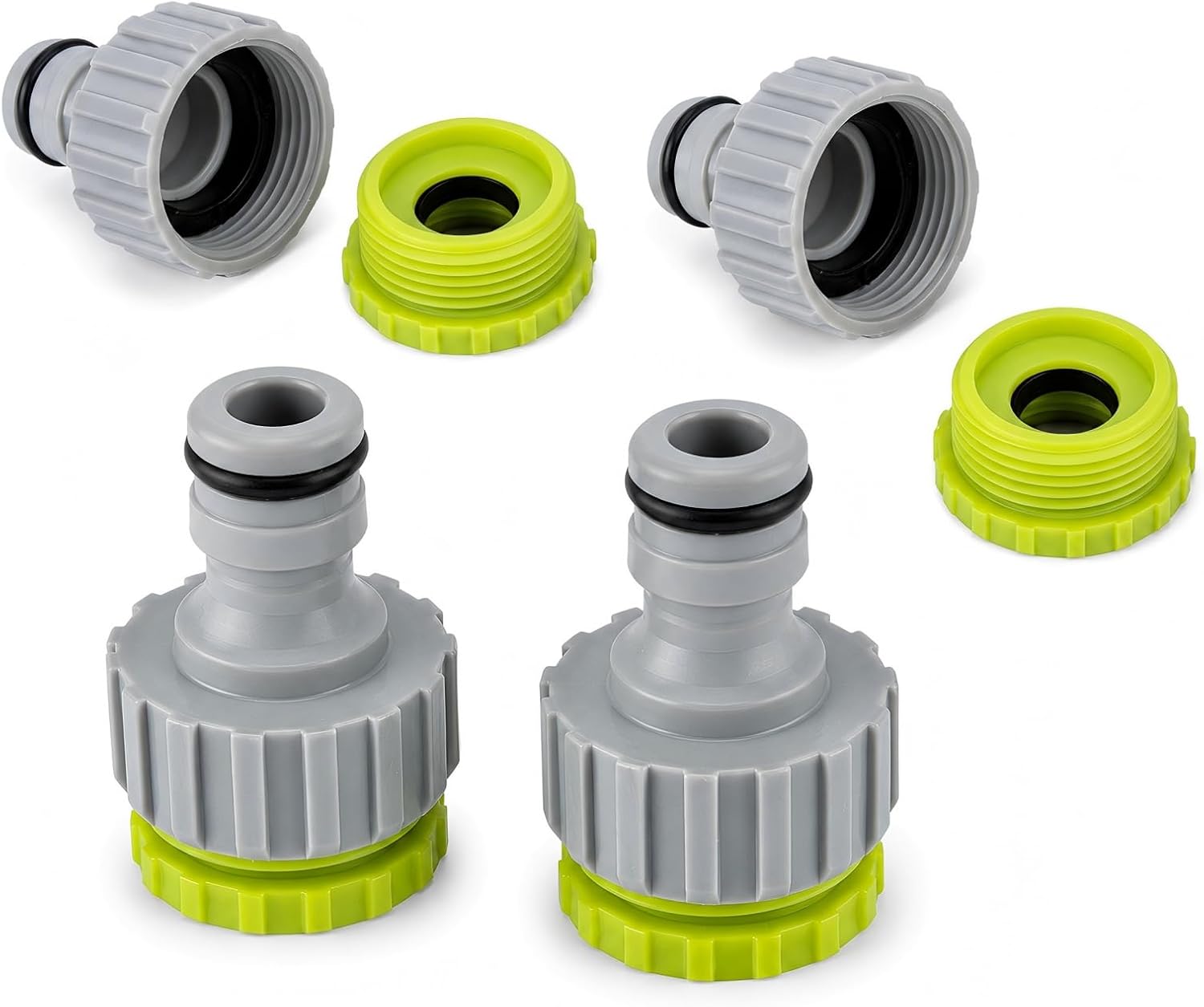 Gartenschlauchverbinder – 4er-pack – Pp – 2-in-1-adapter – Garten Und Waschmaschine – Grün