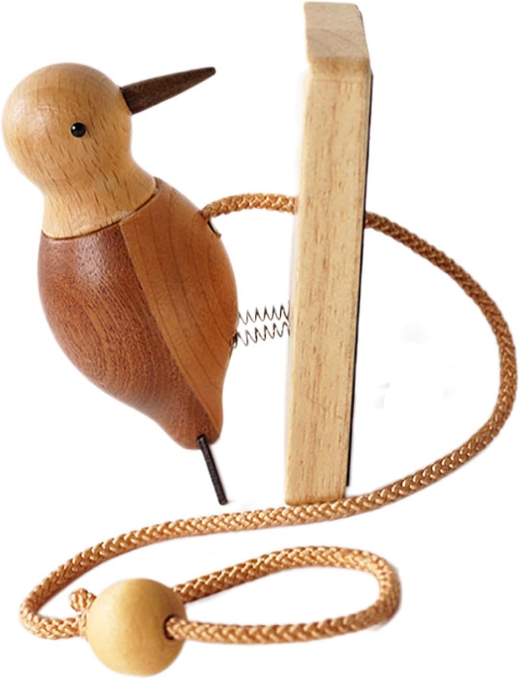 Jeiibrzui Holz-specht-türklingel – 9 X 6 Cm – 1 Stück – Grüne Patina – Handgefertigter Türklopfer Für Haustür, Scheune Und Innenbereich – Natürlicher Klang
