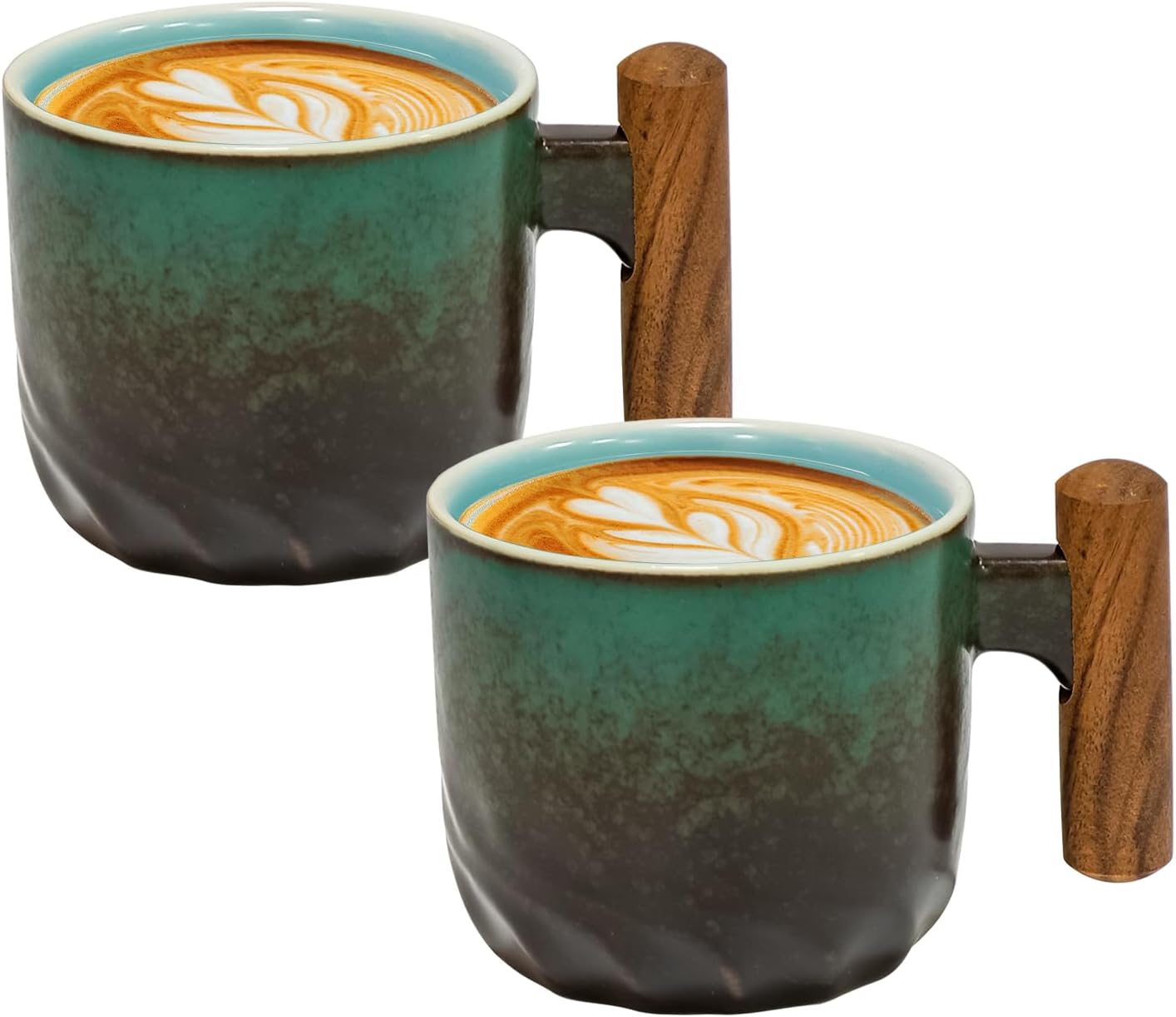 Jeiibrzui Keramik-espresso-set – 70 Ml – 2-teilig – Wärmeisolierend – Grün