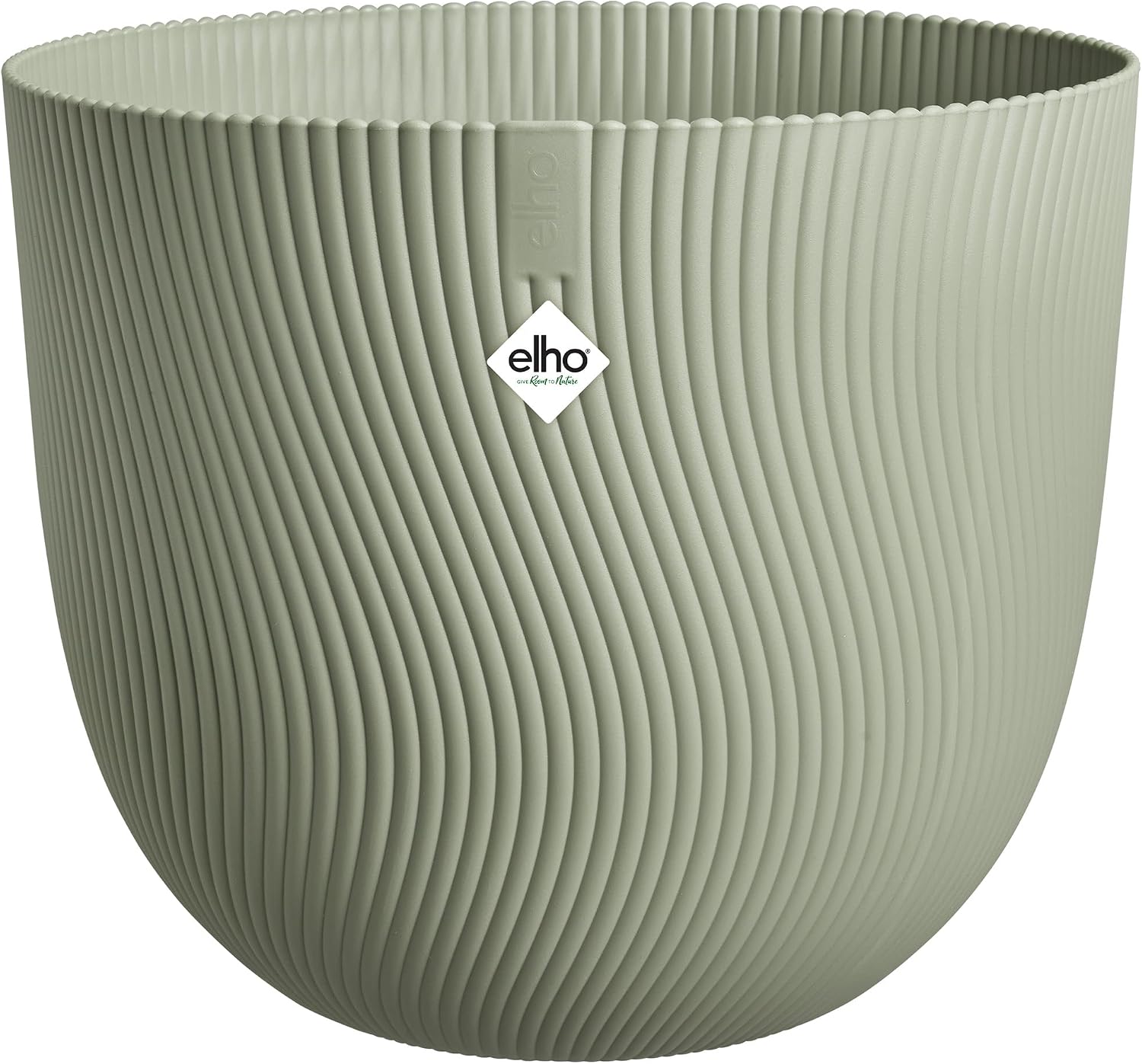 Sereh Runder Blumentopf – 1 Stück – Recycelter Kunststoff – Frost- Und Uv-beständig – Für Drinnen Und Draußen – Nordisches Grün – Ø 29,5 X H 25,3 Cm