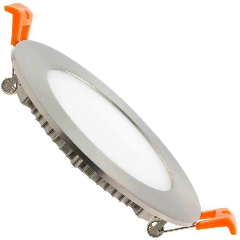 Einbaustrahler, Rundes, Extraflaches Led-panel, 6 W, Silber, Ausschnittdurchmesser 110 Mm, Downlight-panel, Neutralweiß 4000 K – 4500 K