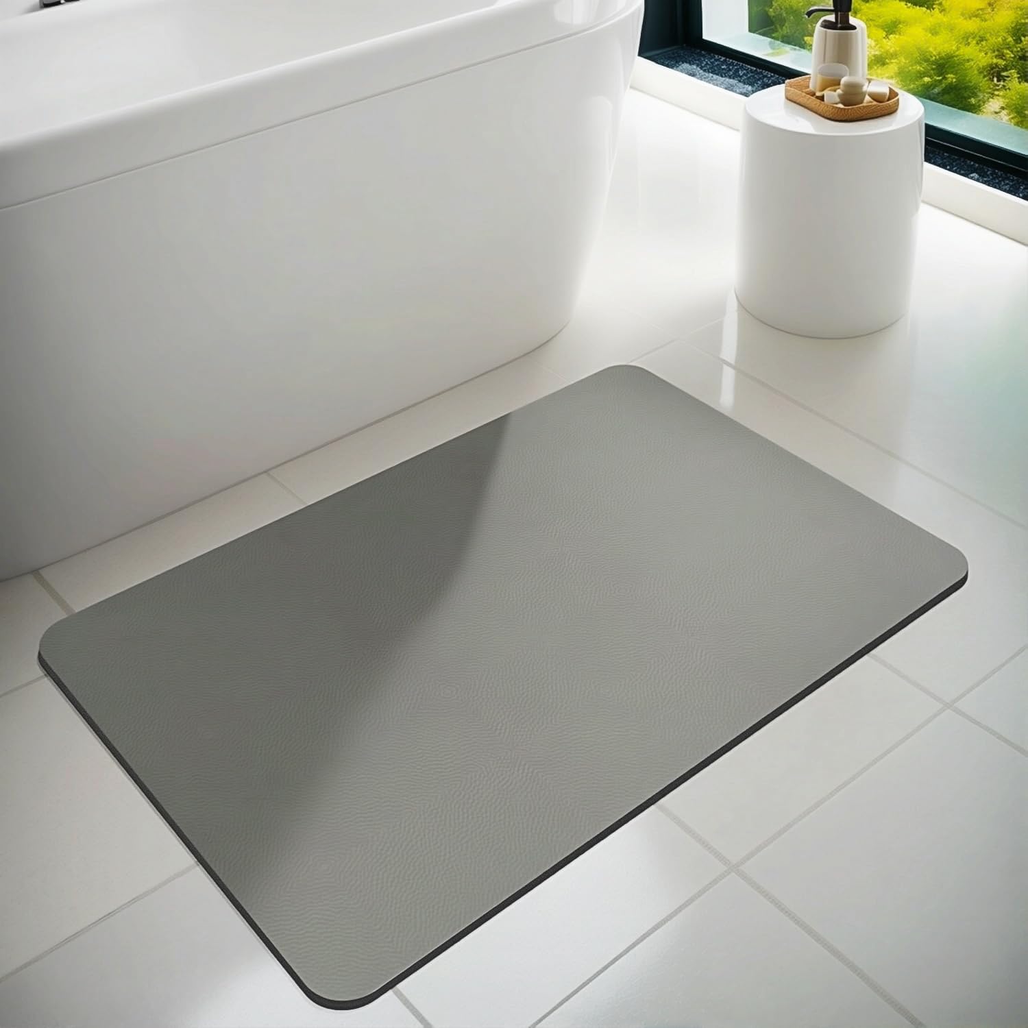 Badematte – 1 Stück – Gummi Und Kunstleder – Rutschfest Und Saugfähig – Für Dusche/badezimmer – 40 X 60 Cm