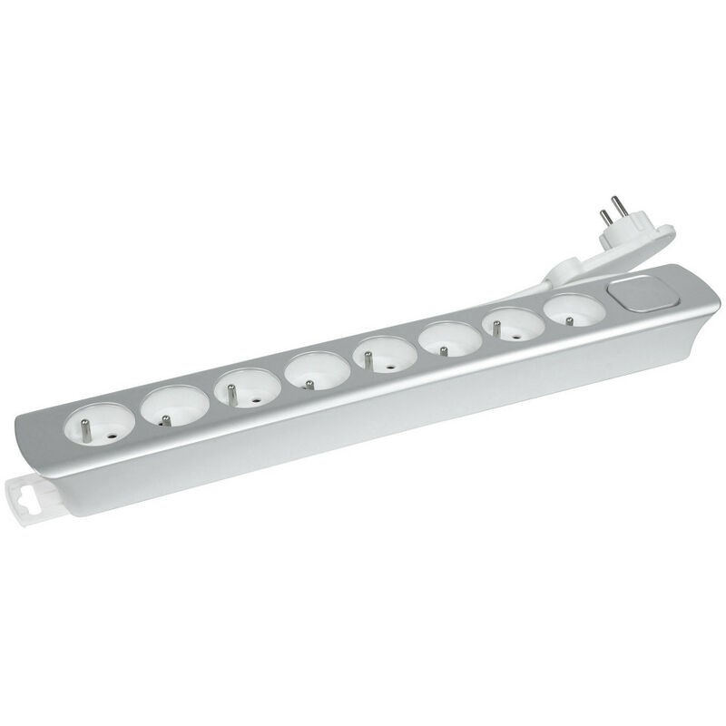 8-fach Steckdosenleiste, 16 A – 1,4 M Kabel – Flachstecker Für Beengte Platzverhältnisse – Energiesparender Ein-/ausschalter – Gefom