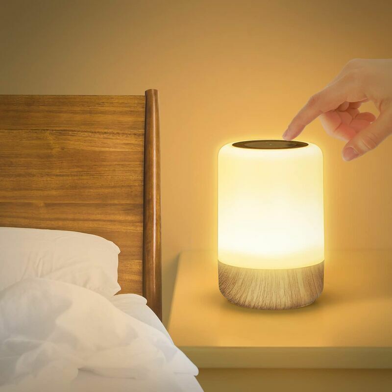 Kabellose, Berührungsempfindliche Nachttischlampe Mit Einstellbarer Helligkeit, Batteriebetriebener Led, 4 Helligkeitsstufen, 3 Lichteinstellungen, Wiederaufladbare Led-nachttischlampe Für Kinder, Mit