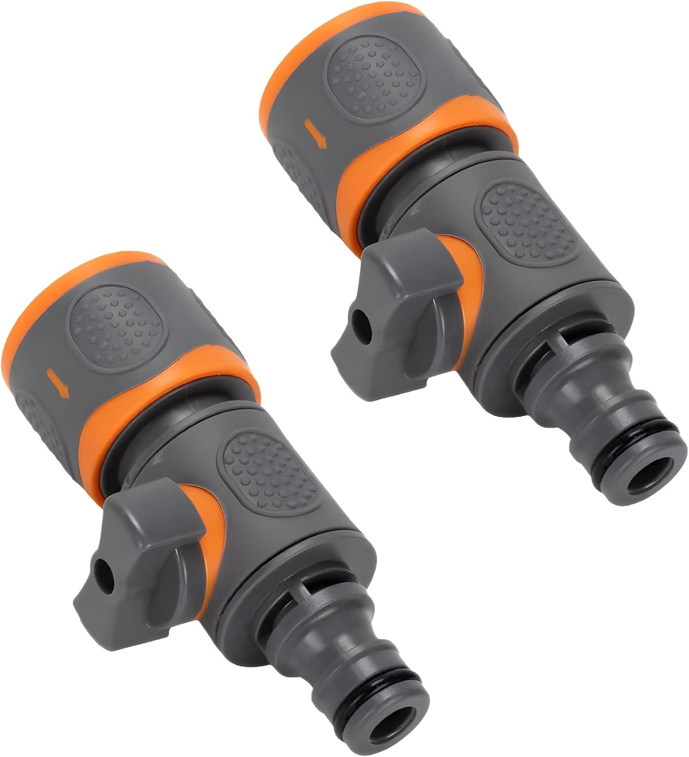 Gartenschlauchverbinder – 2er-pack – Robustes Kunststoffgehäuse – Durchflussregelventil – Für Die Gartenreinigung – Schnellkupplung