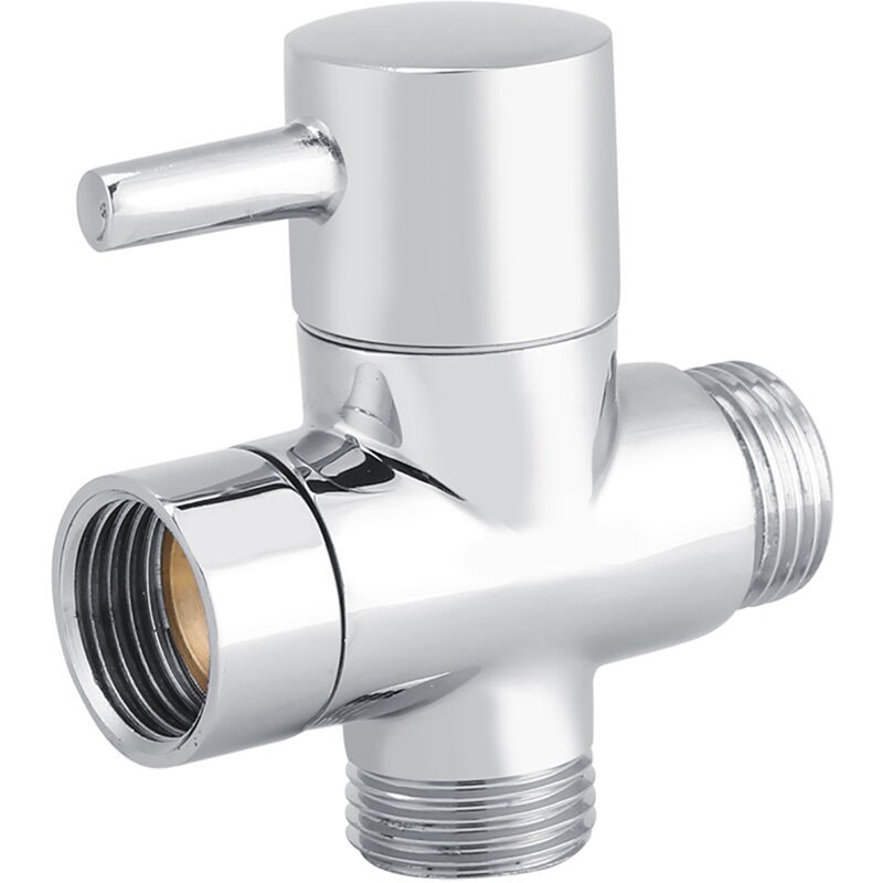Jeffergarden – 3-wege-absperrventil G1/2" – Massives, Verchromtes Messing – Einfache Montage Am Duscharm – Effektive Wasserregulierung