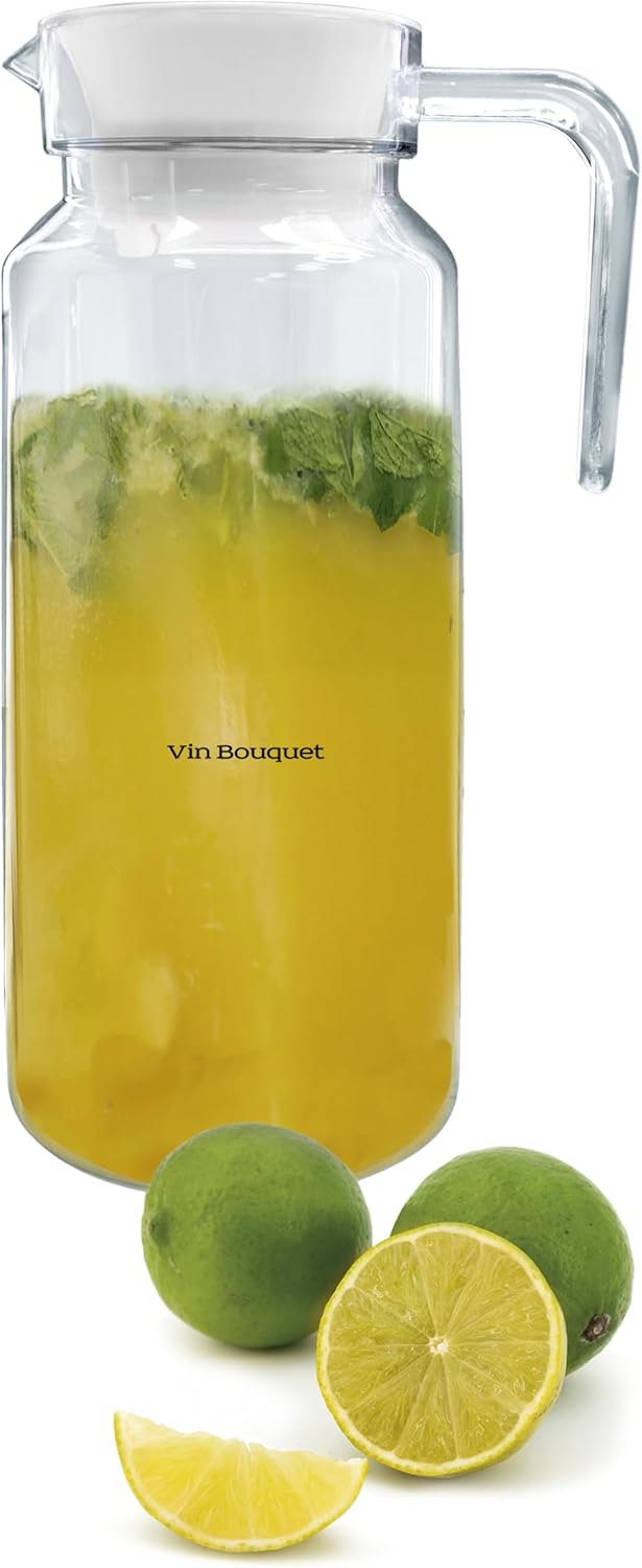 Rechteckiger Acrylkrug (1000 Ml) Mit Luftdichtem Deckel Für Wasser Und Saft